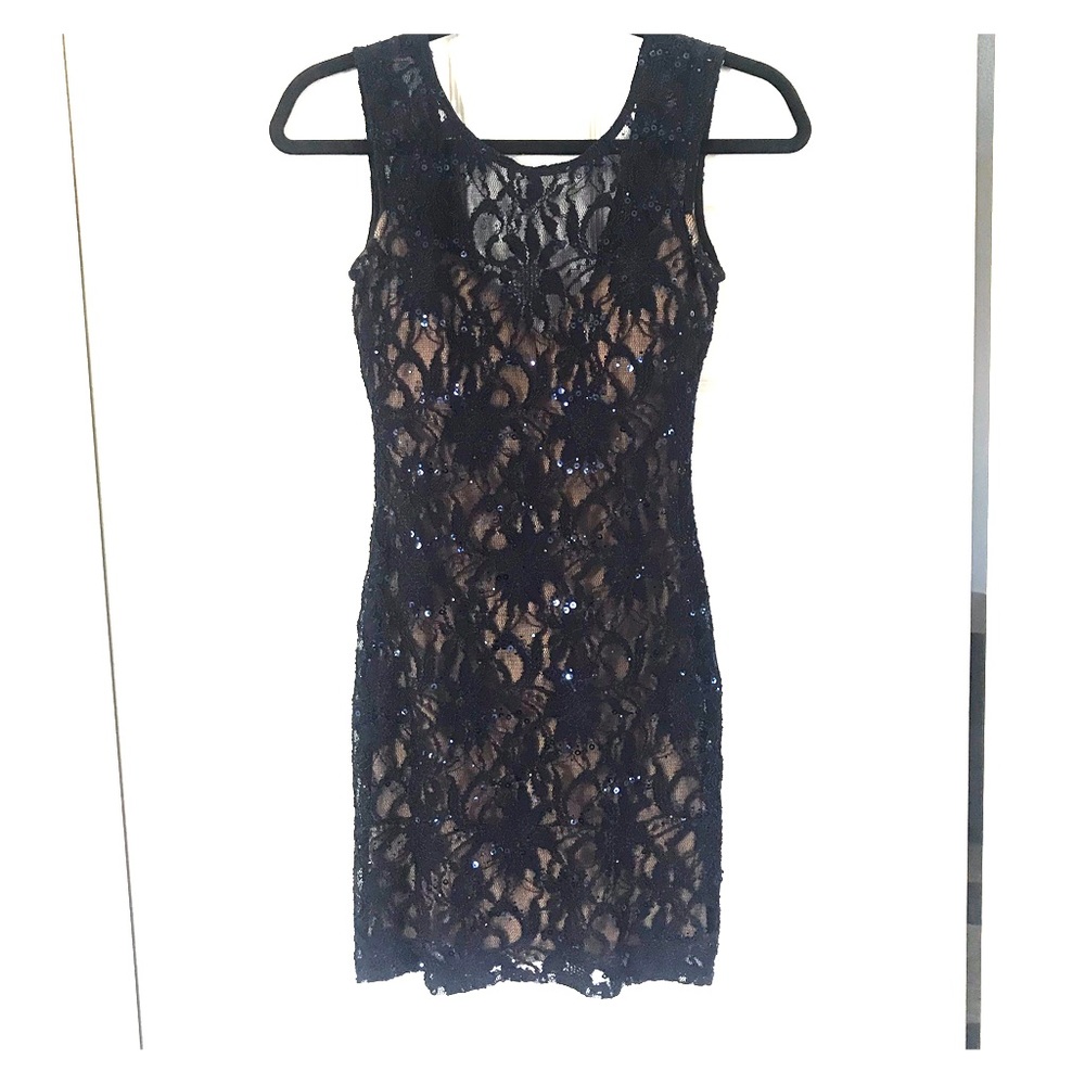 BDarlin Midnight Blue Lace Dress
